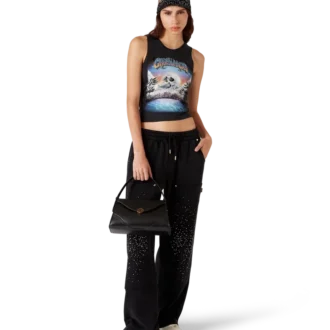 La Pramonition joggingbroek met kristallen versiering