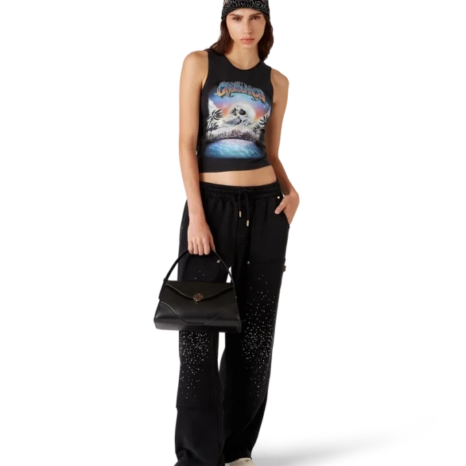 La Pramonition joggingbroek met kristallen versiering