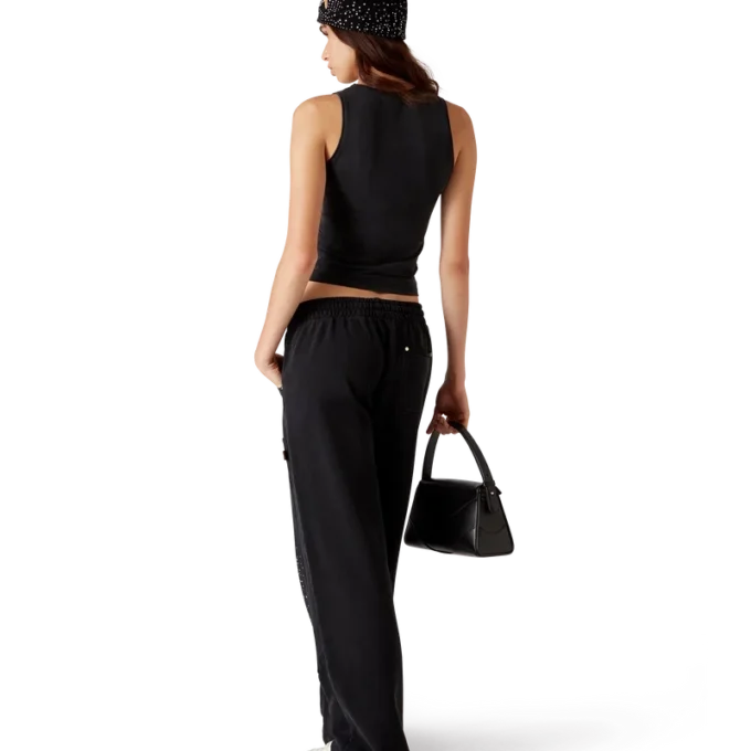 La Pramonition joggingbroek met kristallen versiering