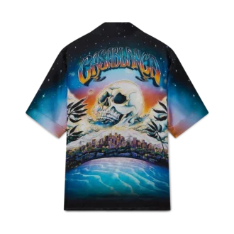 La Pramonition zijden overhemd met korte mouwen