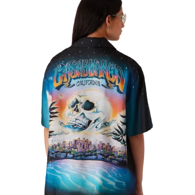 La Pramonition zijden overhemd met korte mouwen La Pramonition zijden overhemd met korte mouwen