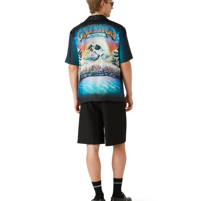 La Pramonition zijden overhemd met korte mouwen La Pramonition zijden overhemd met korte mouwen