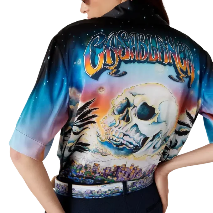 La Pramonition zijden overhemd met korte mouwen La Pramonition zijden overhemd met korte mouwen