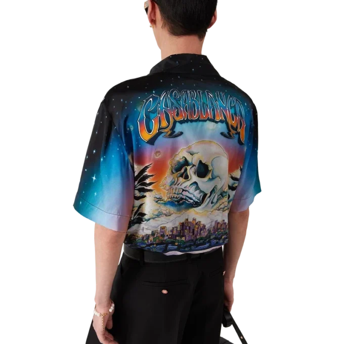 La Pramonition zijden overhemd met korte mouwen La Pramonition zijden overhemd met korte mouwen