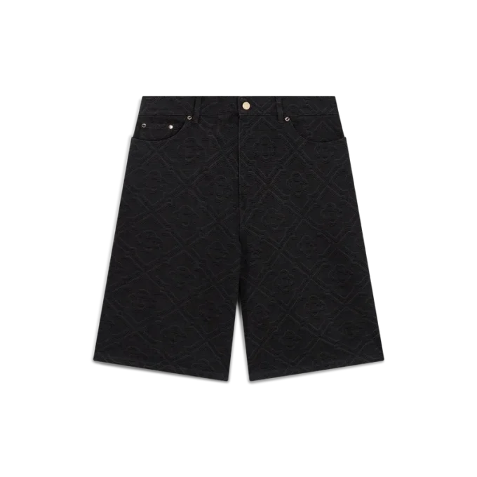 Laser Monogram denim shorts