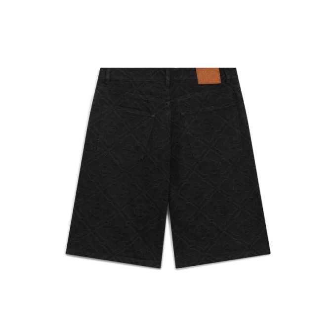 Laser Monogram denim shorts