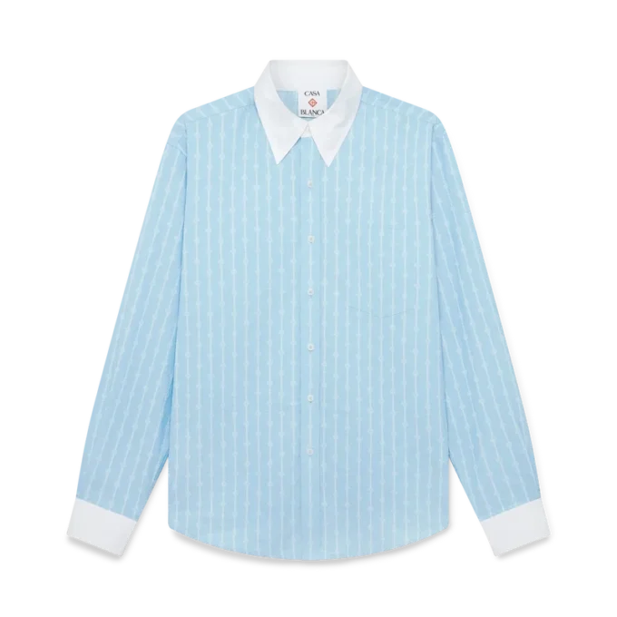 Laurel Stripe Jacquard-overhemd