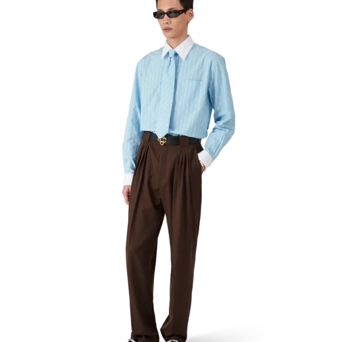 Laurel Stripe Jacquard-overhemd