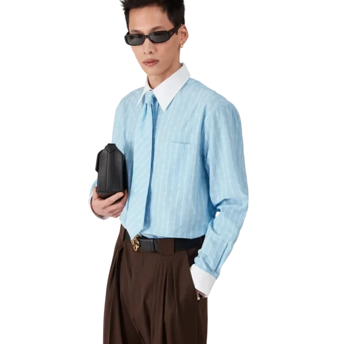 Laurel Stripe Jacquard-overhemd