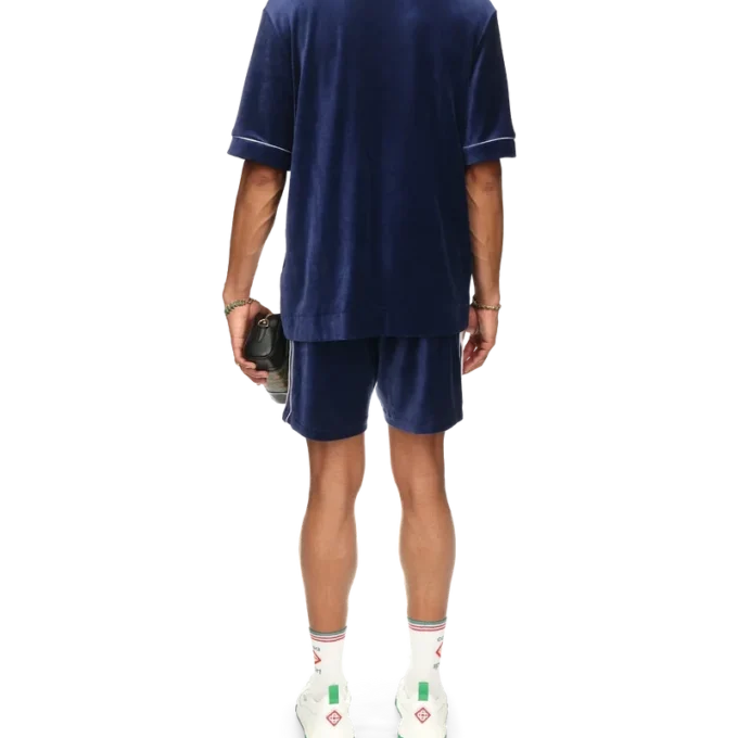 Laurel velours overhemd met korte mouwen