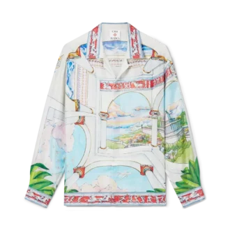 Le Passage zijden overhemd met lange mouwen Le Passage zijden overhemd met lange mouwen