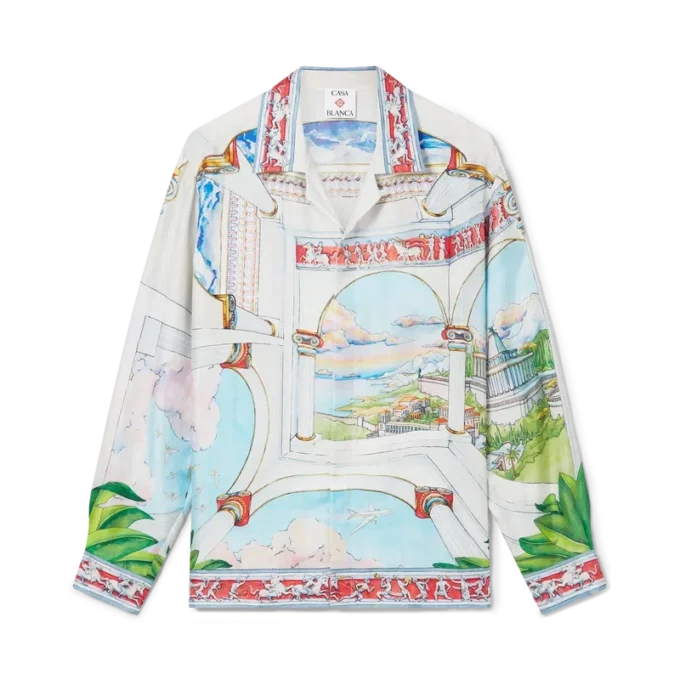 Le Passage zijden overhemd met lange mouwen