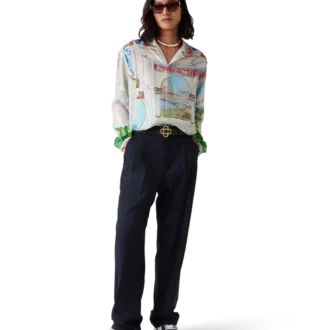 Le Passage zijden overhemd met lange mouwen Le Passage zijden overhemd met lange mouwen