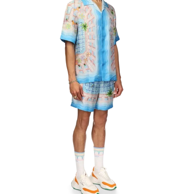 Le Plongeon zijden overhemd Le Plongeon zijden overhemd