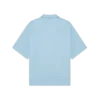 Lichtblauw monogram-overhemd met korte mouwen