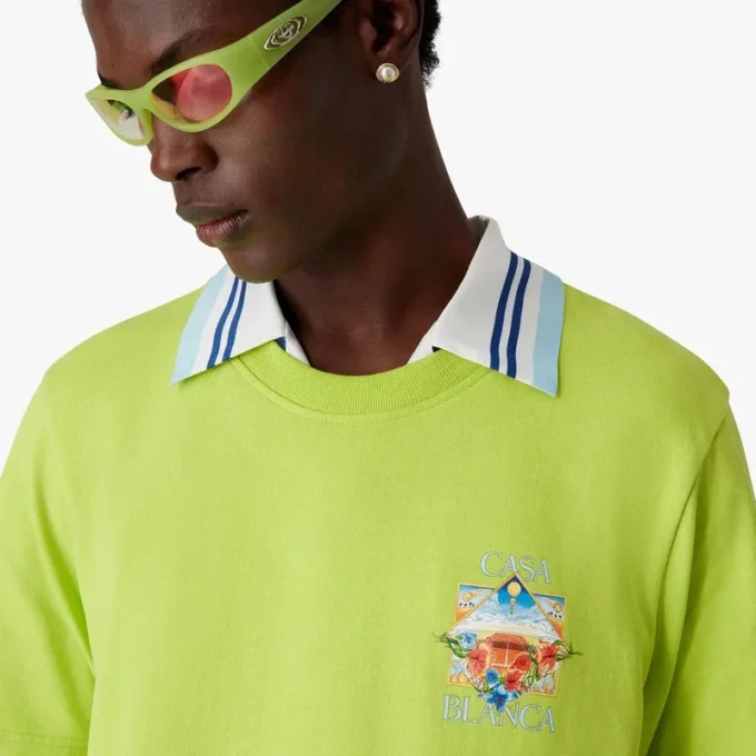 Lime Flower Court Icon T-shirt met korte mouwen