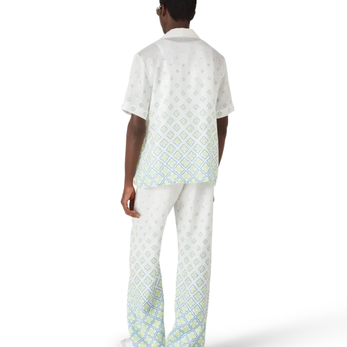 Linnen overhemd met korte mouwen en degrade monogram Linnen overhemd met korte mouwen en degrade monogram