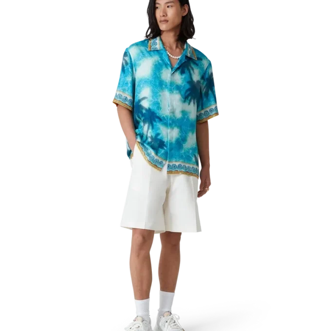 Linnen shorts met plooien Linnen shorts met plooien