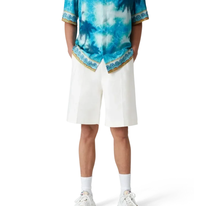 Linnen shorts met plooien Linnen shorts met plooien