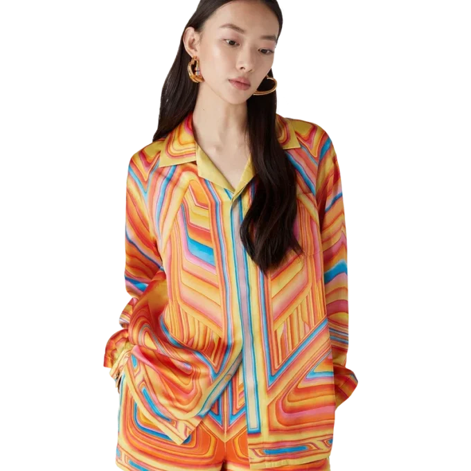 Low Rider zijden overhemd met lange mouwen