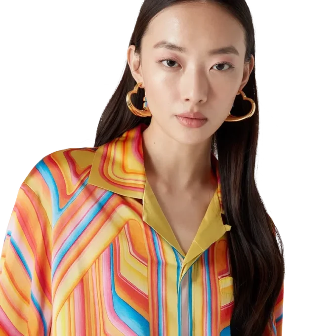 Low Rider zijden overhemd met lange mouwen