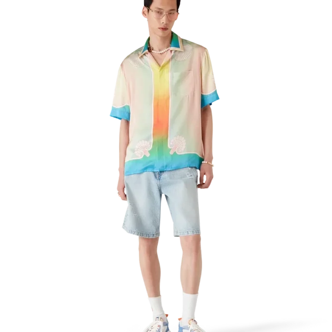 Lucid Dreams zijden overhemd met korte mouwen Lucid Dreams zijden overhemd met korte mouwen