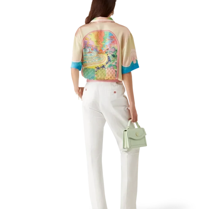 Lucid Dreams zijden overhemd met korte mouwen Lucid Dreams zijden overhemd met korte mouwen