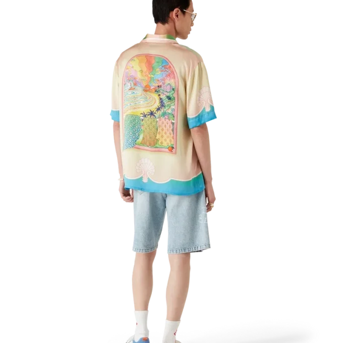 Lucid Dreams zijden overhemd met korte mouwen Lucid Dreams zijden overhemd met korte mouwen