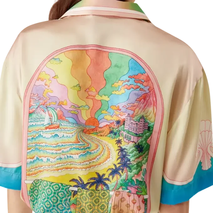 Lucid Dreams zijden overhemd met korte mouwen Lucid Dreams zijden overhemd met korte mouwen