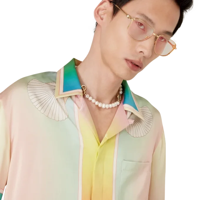 Lucid Dreams zijden overhemd met korte mouwen Lucid Dreams zijden overhemd met korte mouwen