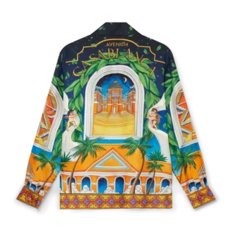 Maison D’ete zijden overhemd met Cubaanse kraag