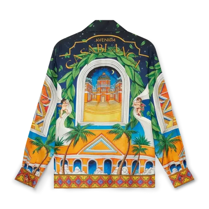 Maison D’ete zijden overhemd met Cubaanse kraag Maison D’ete zijden overhemd met Cubaanse kraag