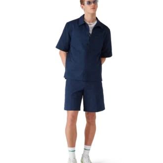 Marineblaue Monogram-Shorts