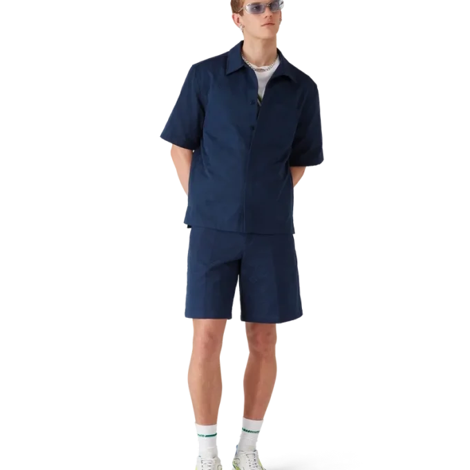 Marineblaue Monogram-Shorts Marineblaue Monogram-Shorts