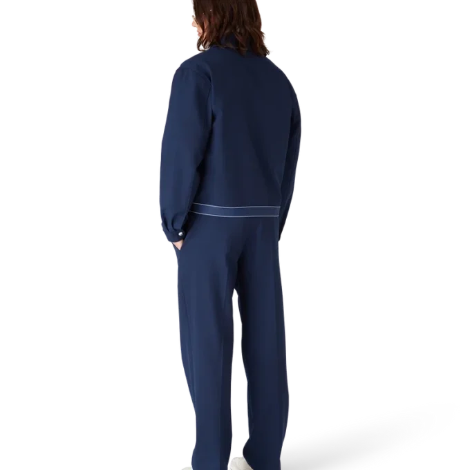 Marineblauw wollen sportjasje