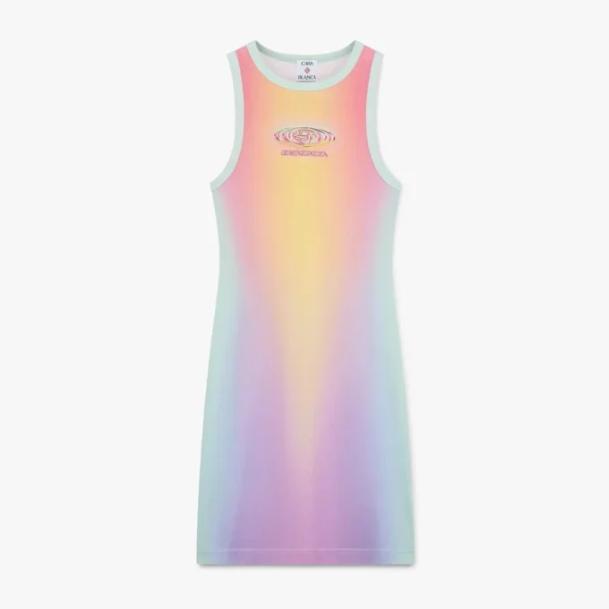 Maxi-tanktopjurk met glazen kleurverloop