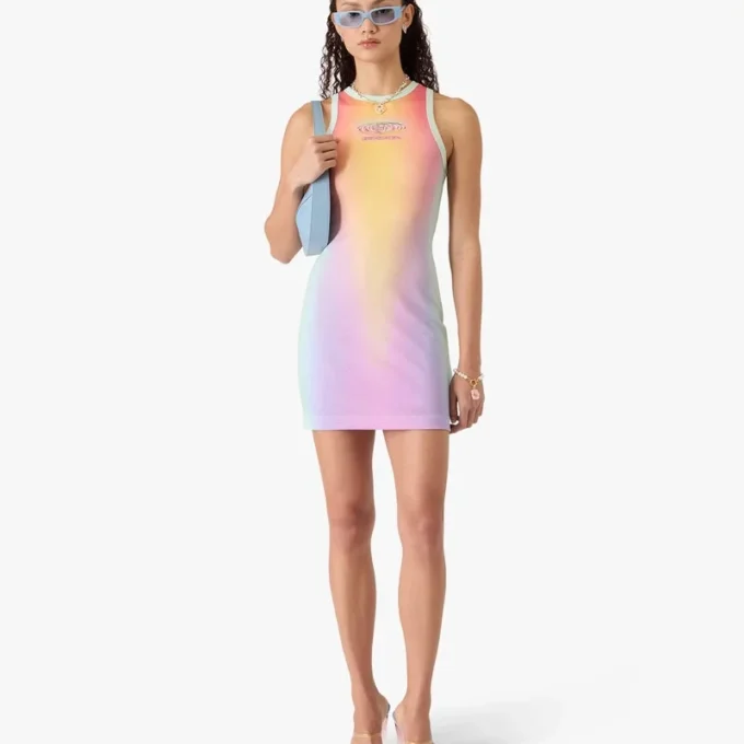 Maxi-tanktopjurk met glazen kleurverloop