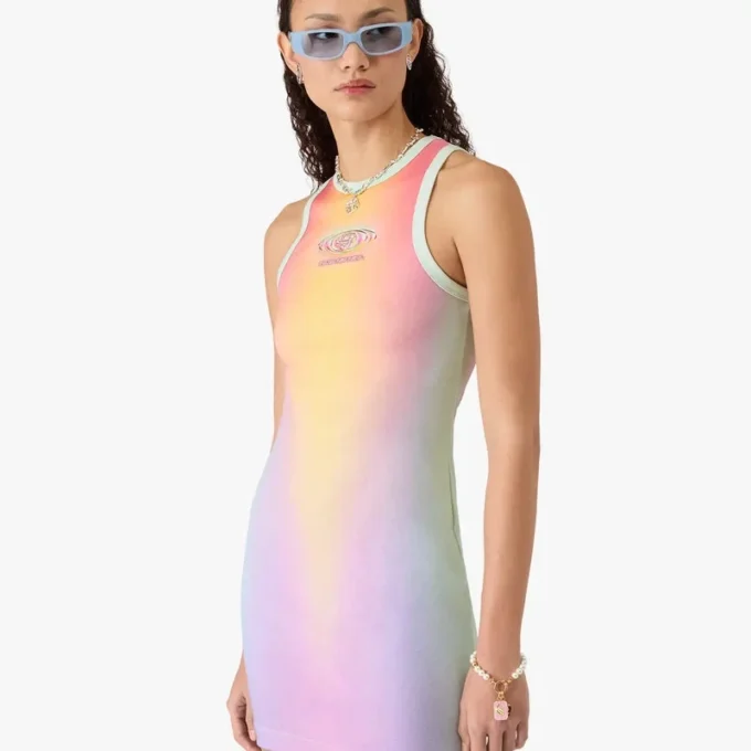 Maxi-tanktopjurk met glazen kleurverloop