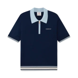 Merino gebreid tennispoloshirt