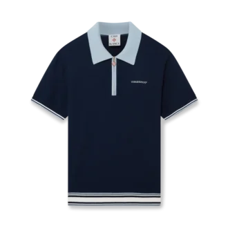 Merino gebreid tennispoloshirt