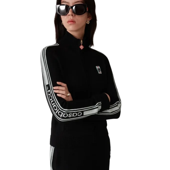 Merino gebreid trainingsjack