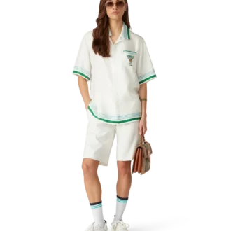 Metaphysical Tennis Icon zijden overhemd