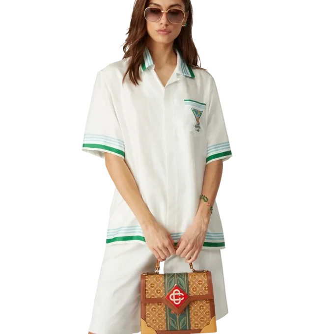 Metaphysical Tennis Icon zijden overhemd