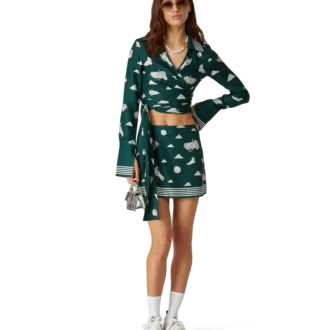 Metaphysical zijden wikkeloverhemd