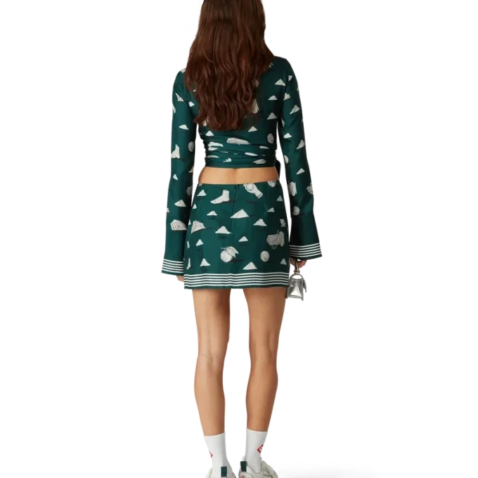 Metaphysical zijden wikkeloverhemd