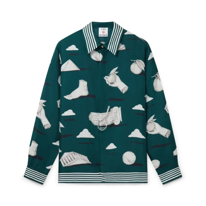 Metaphysical zijden overhemd