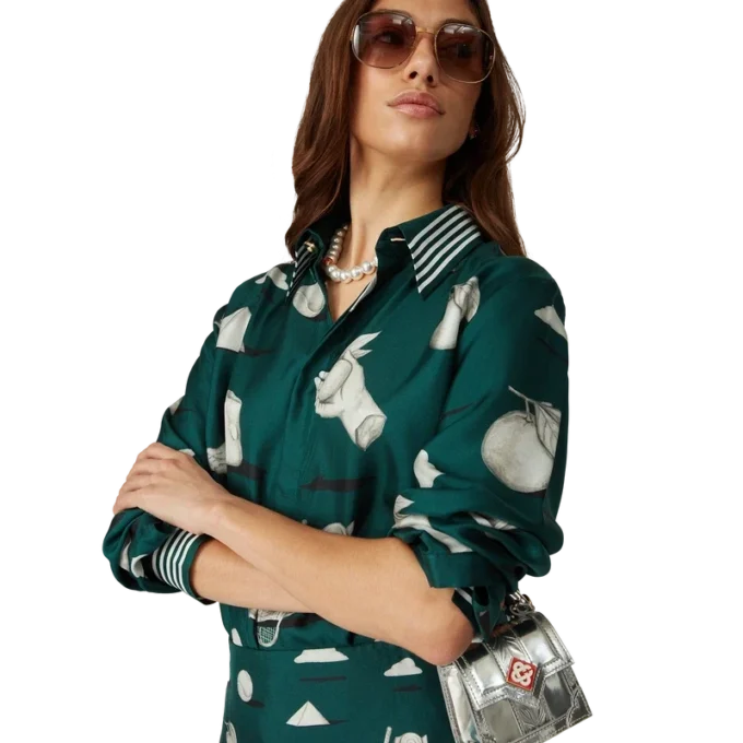 Metaphysical zijden overhemd