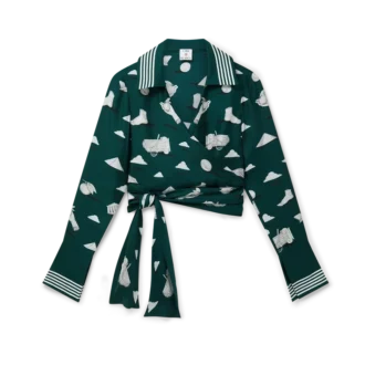 Metaphysical zijden wikkeloverhemd