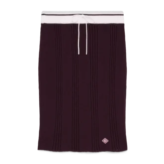 Midi-rok van katoengebreid