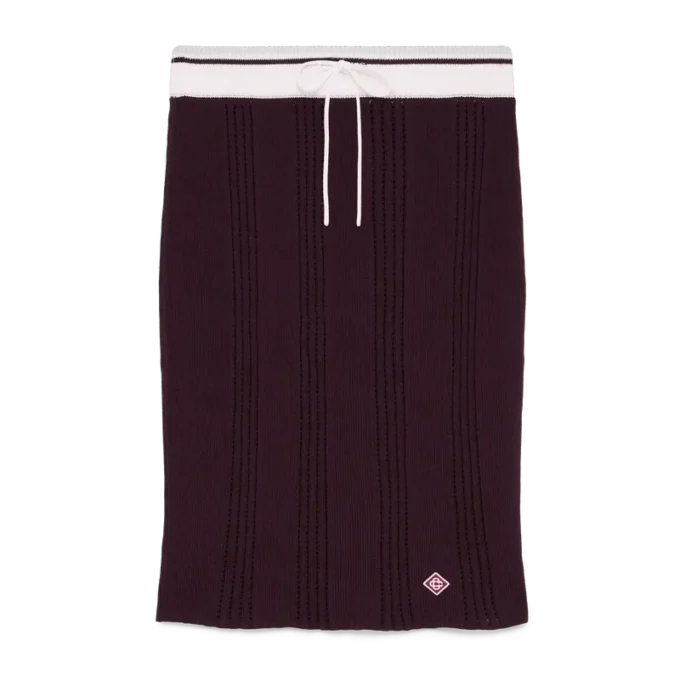 Midi-rok van katoengebreid Midi-rok van katoengebreid